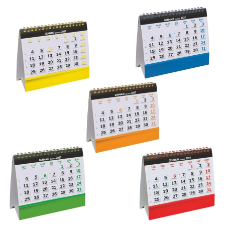 Calendario da ufficio mensile personalizzabile 16,5 x 14 cm