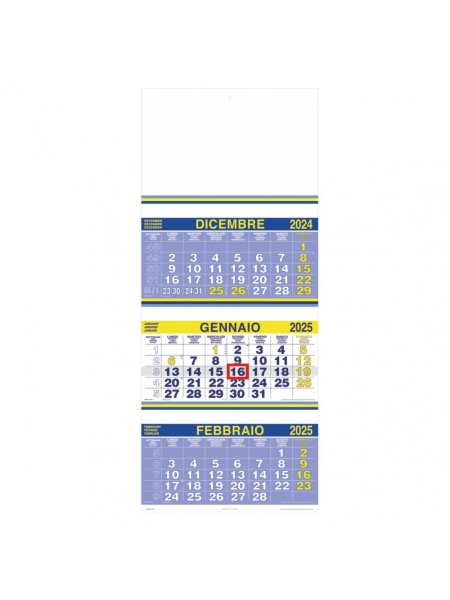 Calendari trittico da personalizzare con 12 fogli