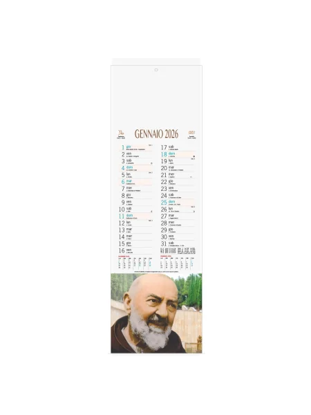Calendario Padre Pio personalizzato formato silhouette 14 x 47 cm