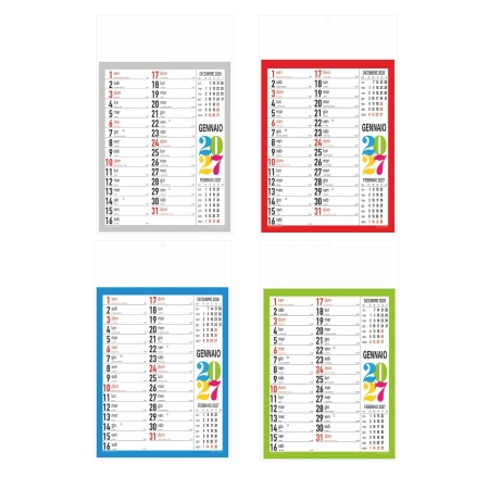Calendario svedese personalizzato 12 fogli 28,8 x 47 cm