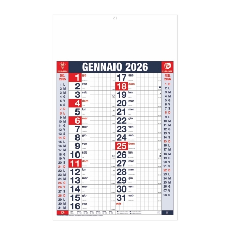 Calendari da parete personalizzabili olandesi quadrettati trimestrali - 12 fogli