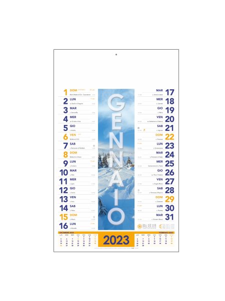Calendario olandese Quattro stagioni trimestrale - 12 fogli