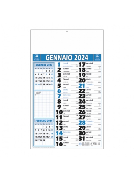 Calendari olandesi da personalizzare, Trimestrali 12 fogli