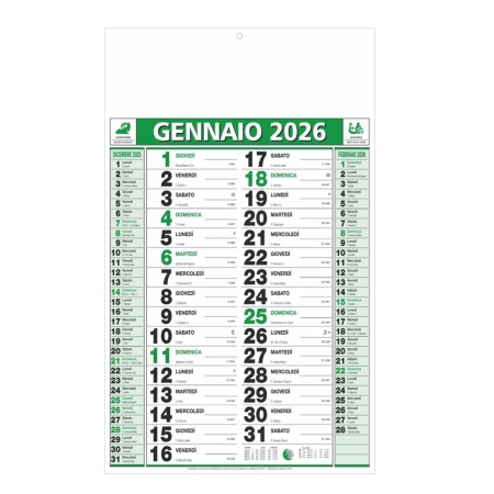 Calendari olandesi da personalizzare trimestrali