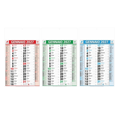 Calendari olandesi da personalizzare trimestrali personalizzbaili 28,8 x 47 cm