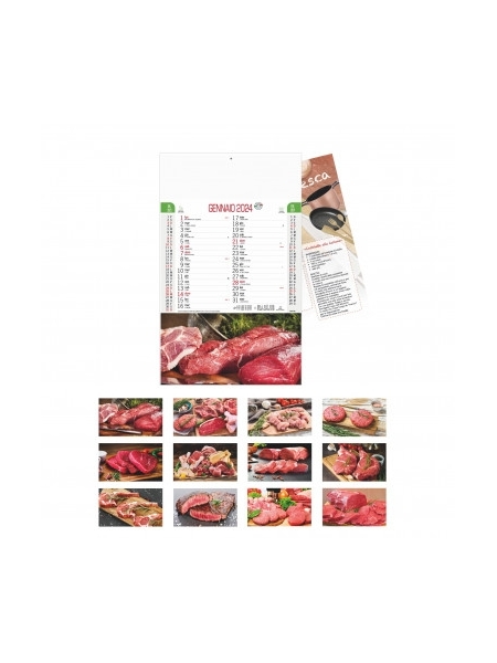 Calendario Carne trimestrale - 12 fogli