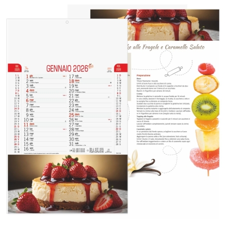 Calendario Dolci trimestrale 12 fogli