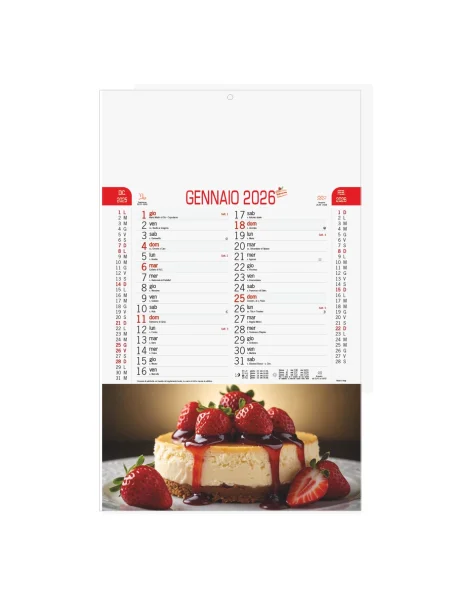 Calendario Dolci trimestrale 12 fogli