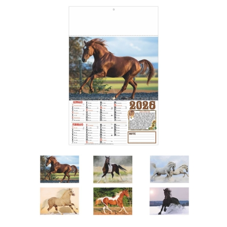 Calendario Cavalli bimestrale - 6 fogli