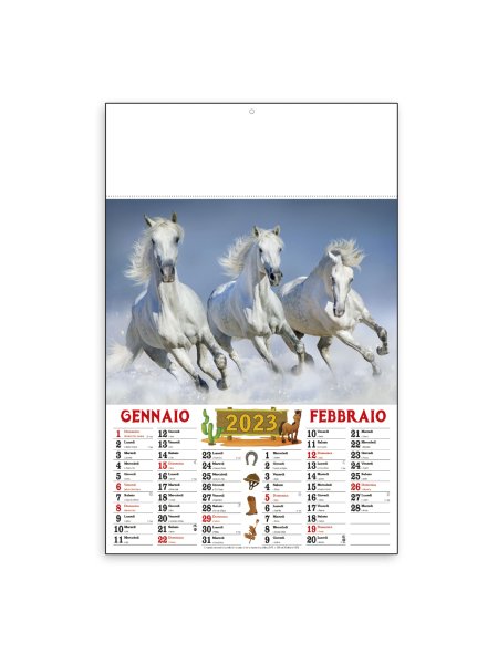 Calendario Cavalli bimestrale - 6 fogli