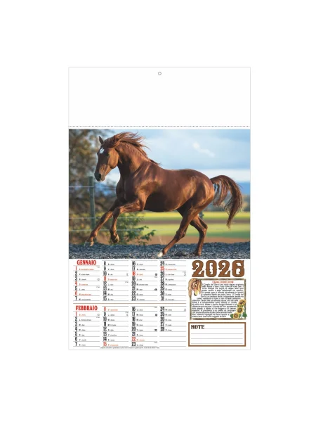 Calendario Cavalli bimestrale - 6 fogli