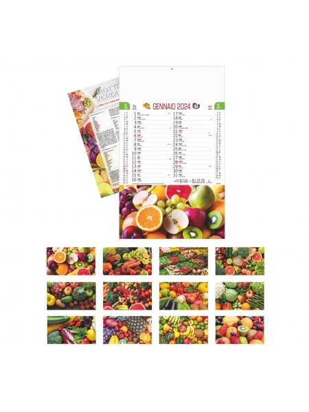 Calendario mensile Frutta e Ortaggi - 12 fogli