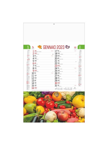 Calendario mensile Frutta e Ortaggi - 12 fogli