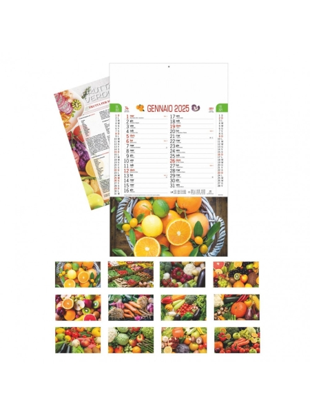 Calendario frutteria mensile Frutta e Ortaggi - 12 fogli