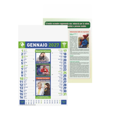 Calendari per farmacie personalizzabili trimestrali 12 fogli Consigli del farmacista