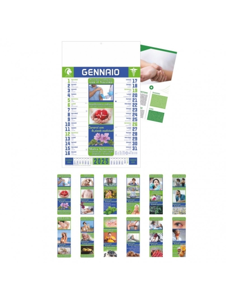 Calendari per farmacie personalizzabili trimestrali 12 fogli Consigli del farmacista