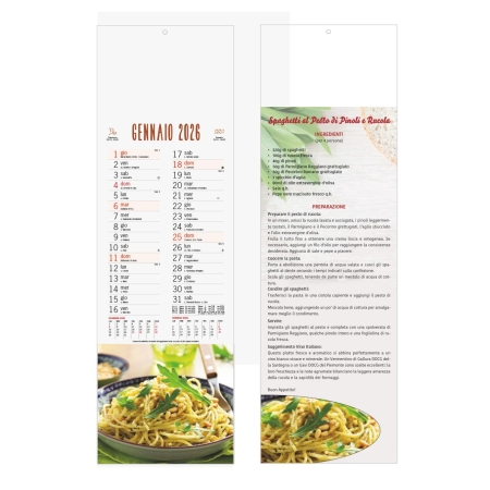 Calendari personalizzati in carta patinata Gastronomia 14x47 cm