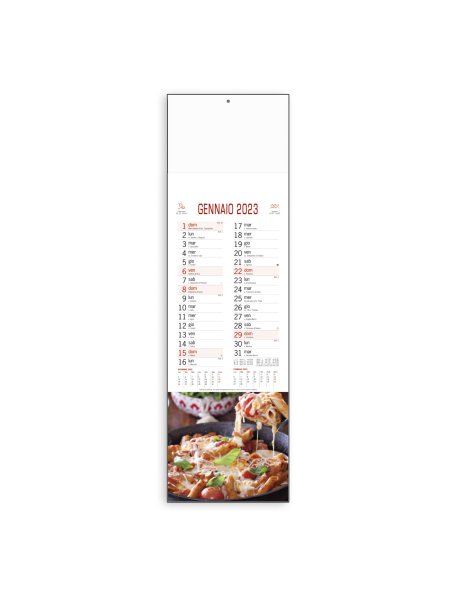 Calendari personalizzati in carta patinata Gastronomia 14x47 cm