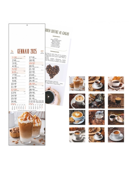 Calendario caffè trimestrale 12 fogli