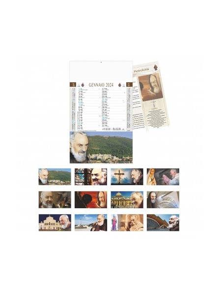 Calendario personalizzato San Pio Trimestrale a 12 fogli