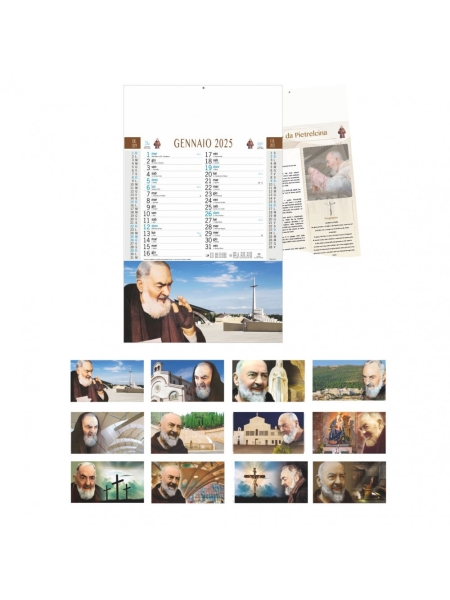 Calendario personalizzato San Pio Trimestrale a 12 fogli