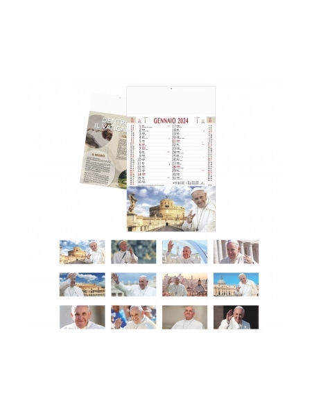 Calendario Papa Francesco Trimestrale 12 fogli