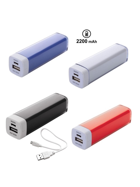 Power bank portatile 2200 mAh Sirene