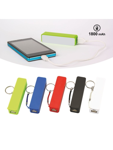 Power bank tascabile con anello portachiavi