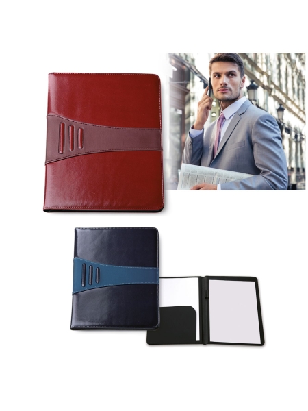 Cartelle congresso personalizzate similpelle con blocco