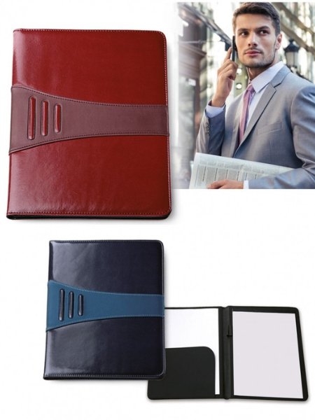 Cartelle congresso personalizzate similpelle con blocco