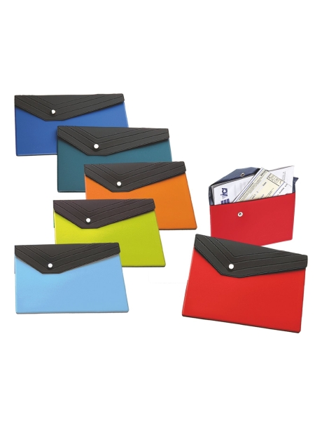 Porta libretto auto con bottone Piel