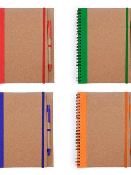 Blocco note spirale con penna personalizzabile Delta
