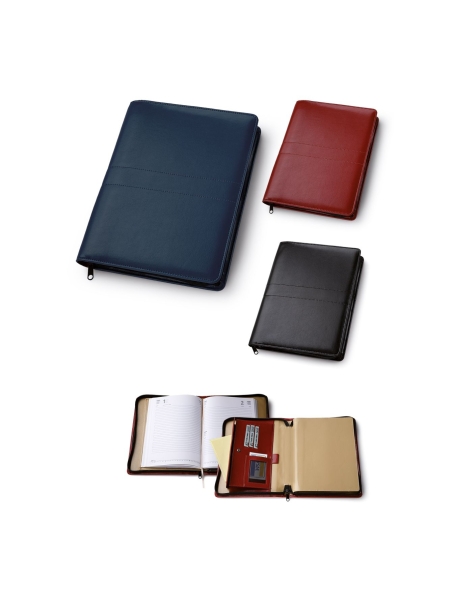 Agenda portadocumenti giornaliera in similpelle personalizzabile 17 x 22 cm