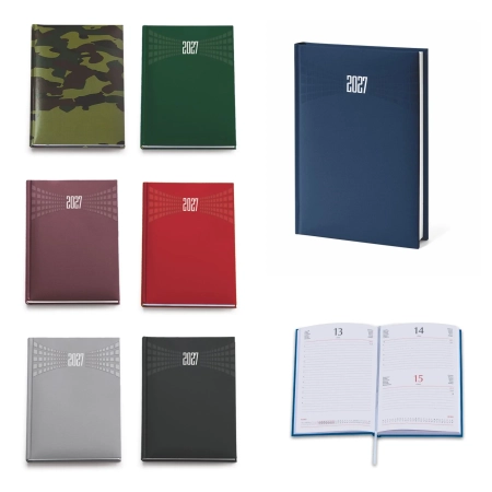 Agenda giornaliera in matra personalizzabile 15 x 21 cm