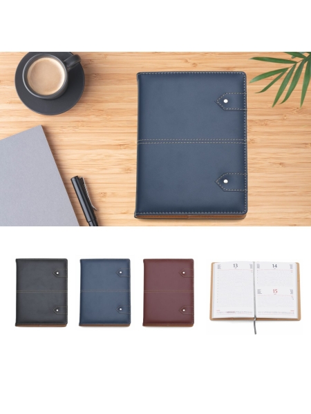 Agenda gadget in similpelle con inserto per penna cm 15x21