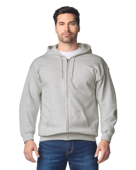 Felpa unisex 271 g/m² personalizzata Gildan Heavy Blend Adult Full Zip Hooded Sweatshirt