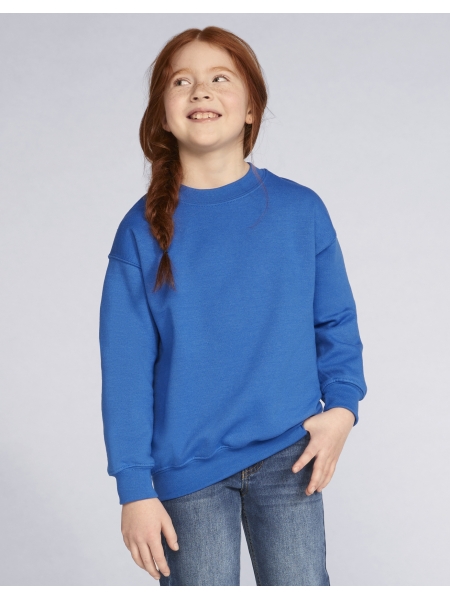 Felpa da bambino personalizzata Gildan Heavy Blend Youth Crewneck Sweatshirt
