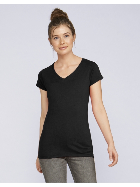 Maglia scollo a v donna personalizzabile Softstyle®  - GILDAN