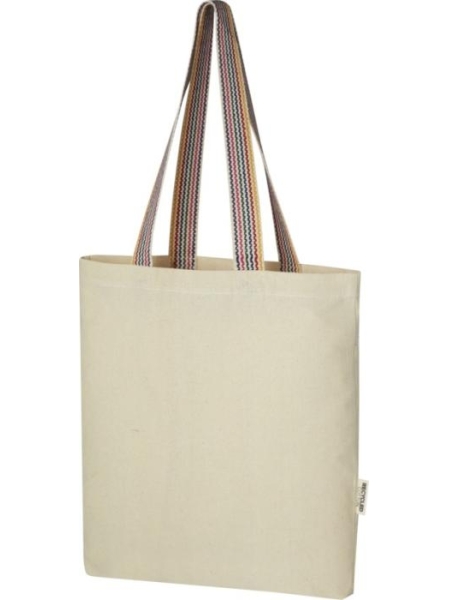 Shopper ecologica in cotone e poliestere riciclati personalizzata Rainbow 37 x 38 x 3,5 cm