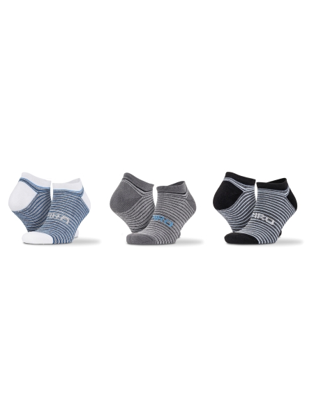 Mixed Stripe Sneaker Socks 3-Pack - SPIRO