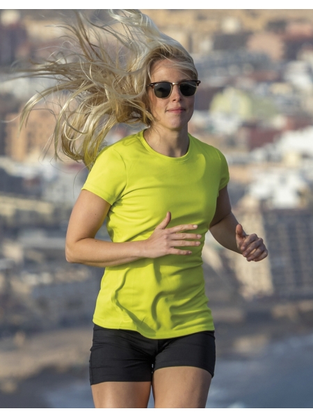 T shirt traspirante sportiva asciugatura rapida da donna personalizzabile Spiro Performance