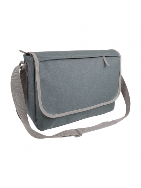 Cartella in poliestere con tracolla e due tasche 37 x 27 x 12 cm