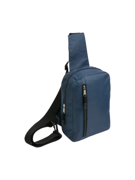 Borsello con tracolla in poliestere reversibile 17 x 25 x 8 cm