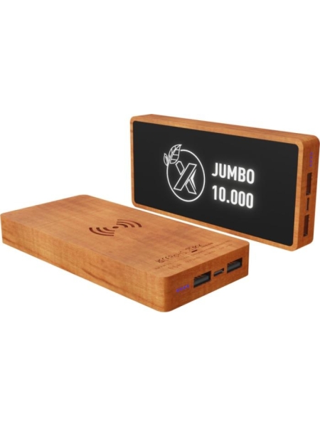 Power bank wireless personalizzato in legno da 10.000 mAh SCX Design