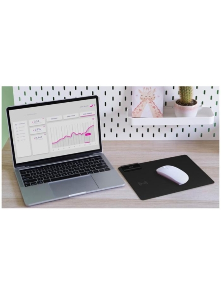 Tappetino mouse con ricarica wireless SCX.Design personalizzato con logo della tua azienda
