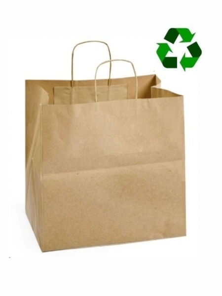 Buste in carta per trasporto alimenti 32x16x35 cm - maniglia ritorta