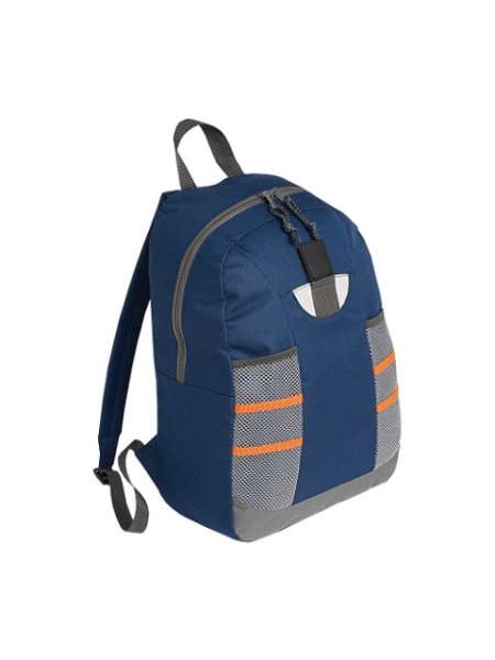 Zaino in poliestere con 4 tasche cm 27x42x15 schienale imbottito