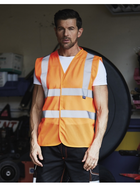 Gilet alta visibilità traspirante personalizzabile Yoko High Visibility Open Mesh Waistcoats