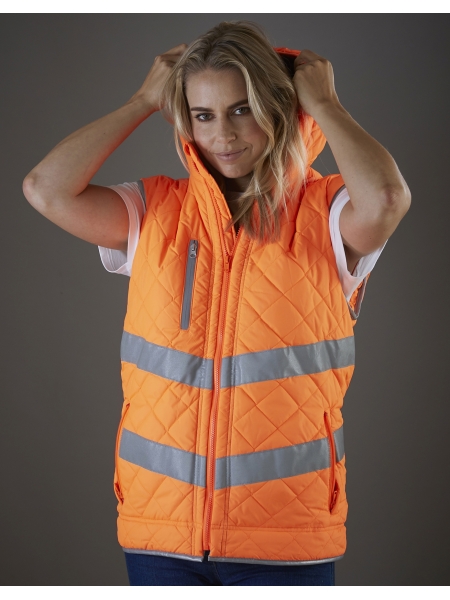 Gilet trapuntato alta visibilità Yoko Kensington Hooded