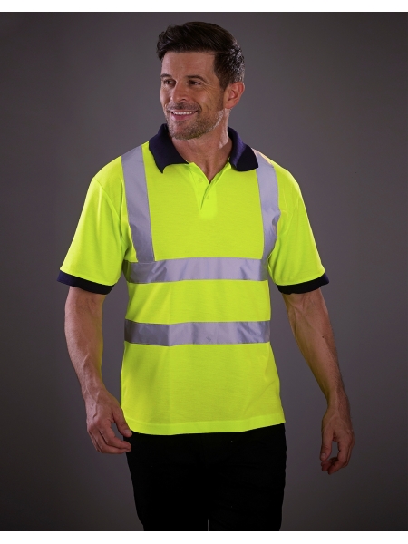 Polo fluo alta visibilità da lavoro YOKO